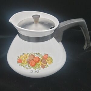 Vintage Corningware Spice Of Life Coffee Tea Pot Kettle